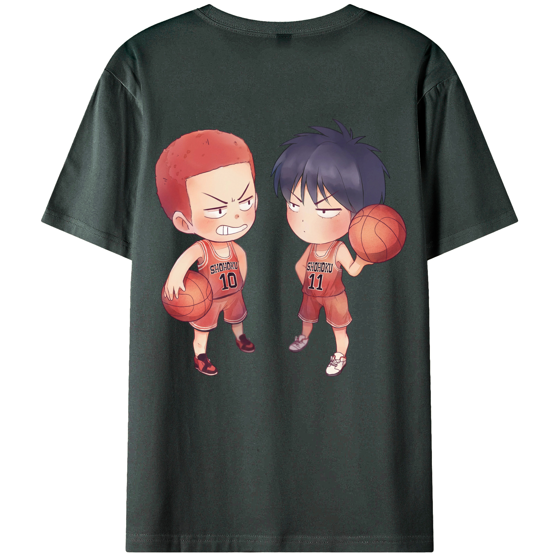 （画像用） SLAM DUNK／スラムダンク 綿100％ メンズ半袖Tシャツ（バックプリント） 通気性